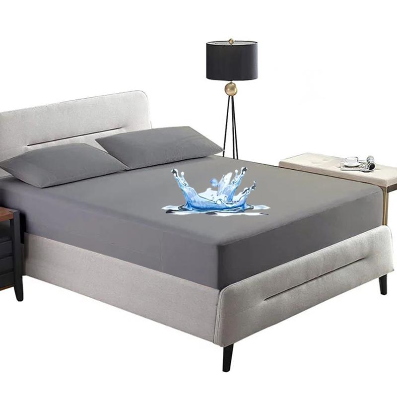 Водонепроницаемый протектор матраса 2025, Однотонное покрывало, Натяжной чехол для матраса, Пыленепроницаемая дышащая стираемая простыня для недержания