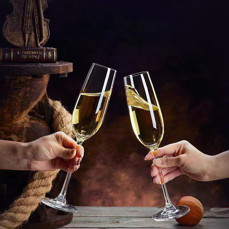 Бокалы для шампанского, Флейты для шампанского классической формы, Бокалы на длинной ножке для игристого вина для свадьбы