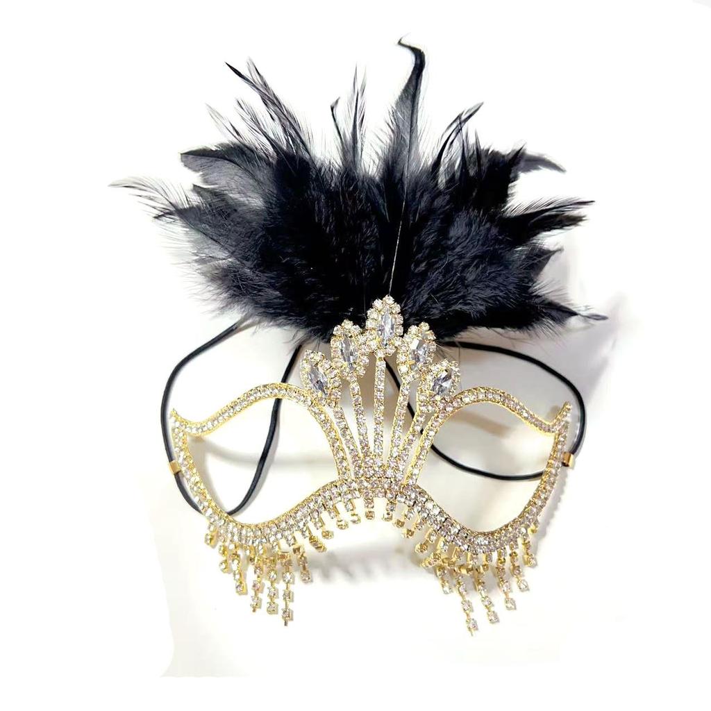 Маскарадная маска с кисточками из стразов высокого класса для ночного клуба и сценических выступлений