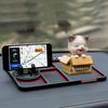 Car Mobile Phone Holder Non-Slip Mat Multifunctional for Car Interior Dashboard Support Navigation Holder Temporary Parking Sign Universal Storage Pad