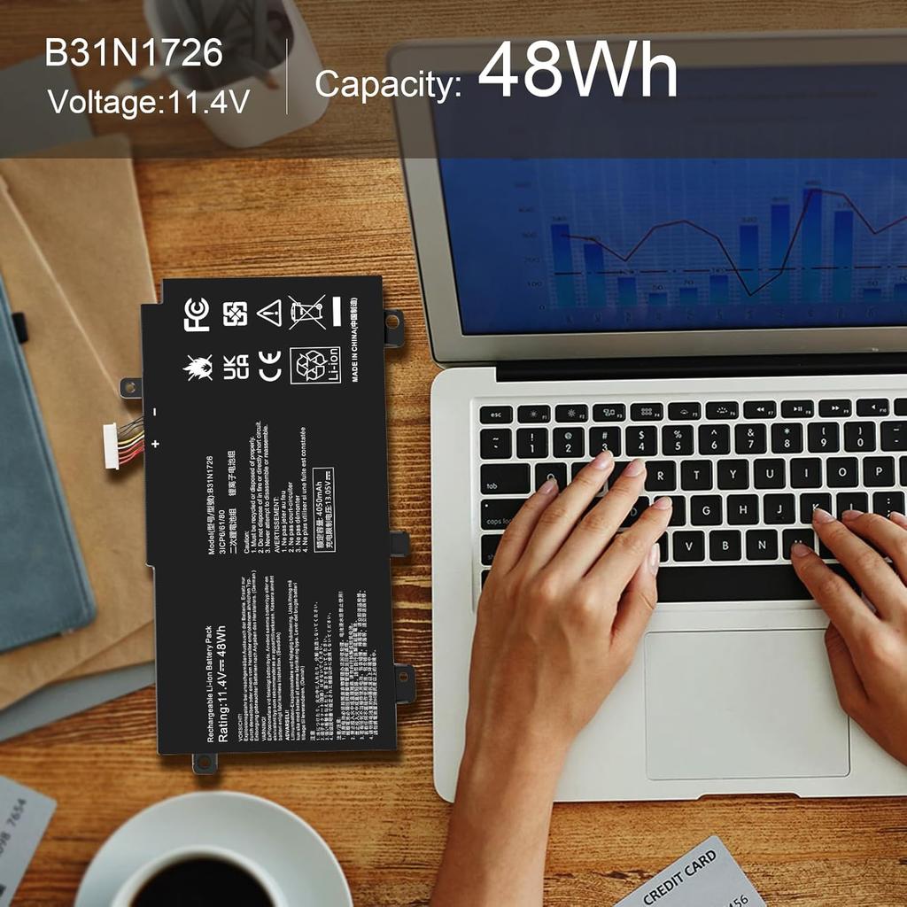 B31N1726 Laptop Battery for Asus FX80 FX80G FX80GD FX80GE FX80GM FX86 FX86FE FX86FM TUF FX504 FX504GE FX504GM FX505 FX505DT FX505DY FX505GE FX505GD