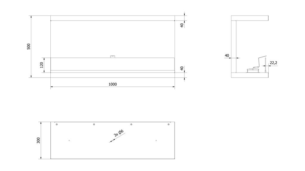 Настенный камин на биоэтаноле X-RAY TÜV с набором декоративных камней
