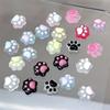 20Pcs 3D Luminous Cat Paw Nail Charm Resin Cartoon Transflective Manicure Ornaments Mini 3D Nail Art Decoration