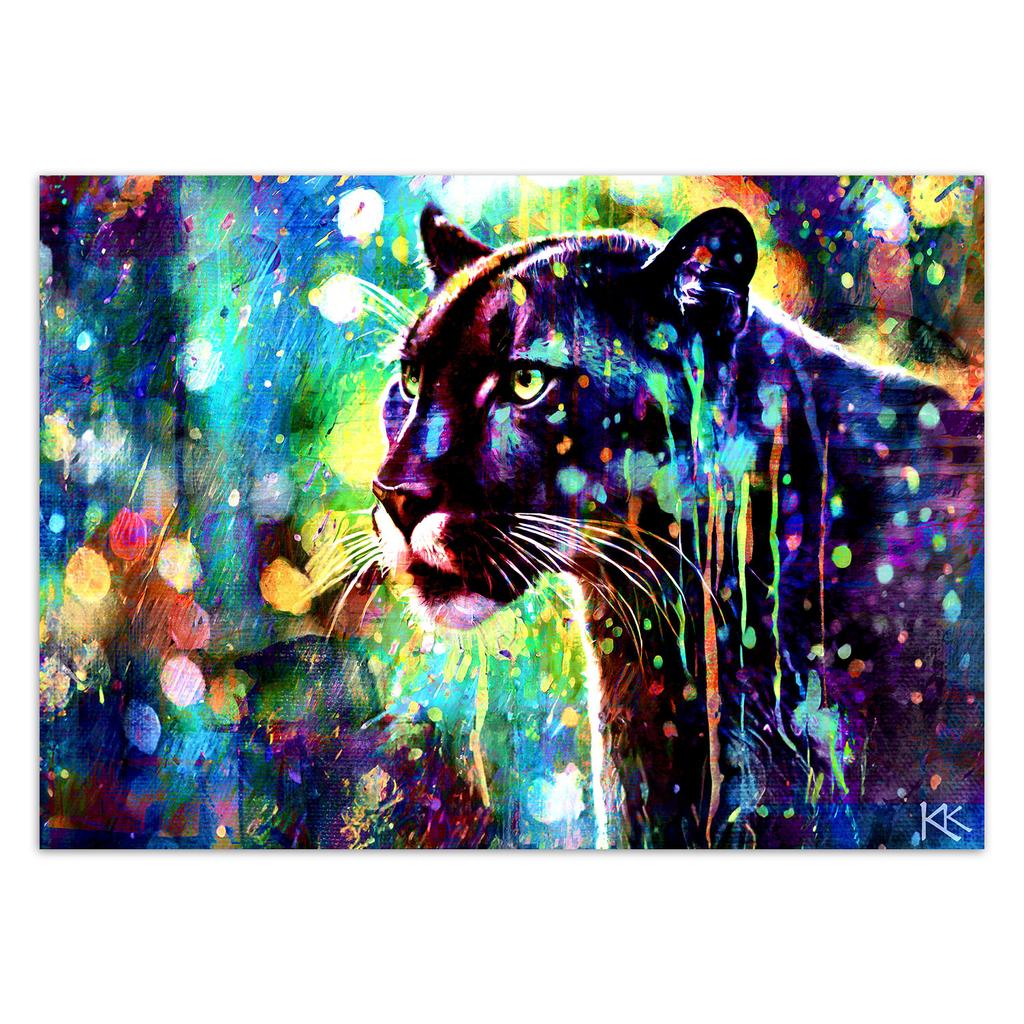Wallpaper Black Panther Abstraction