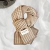 Men Women Scarf Japanese Style Plaid Pattern Long Style Wrap Autumn Winter Thermal Insulation Knitting Scarf Daily Wear