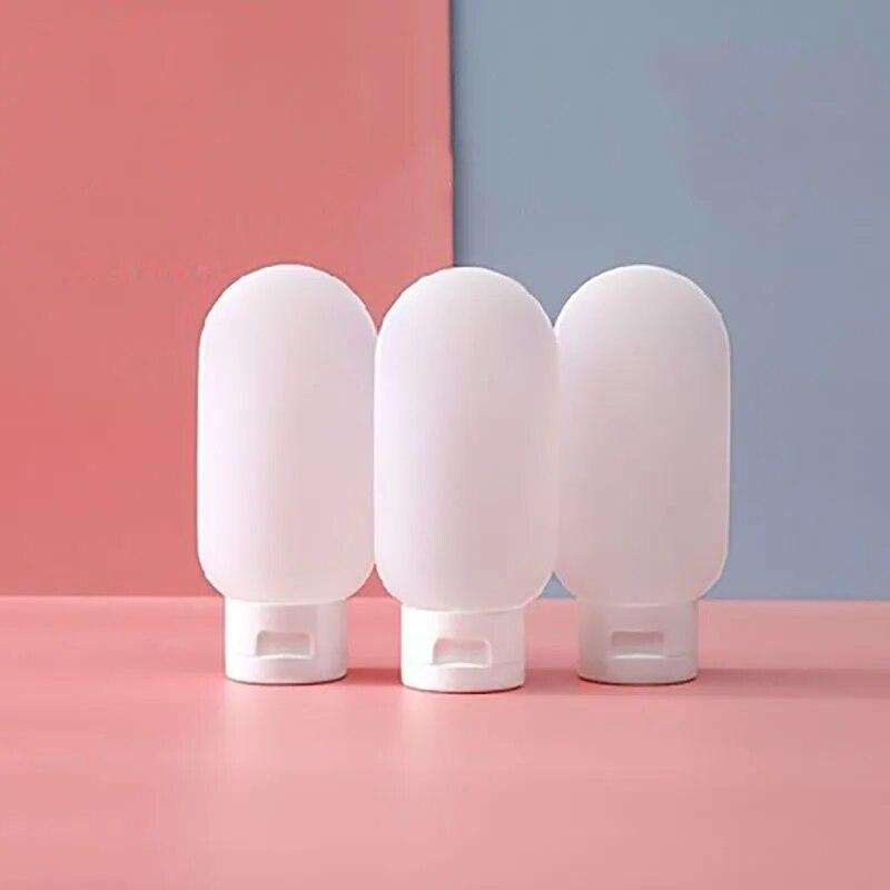 3шт многоразовая бутылка 60 мл мягкий силиконовый лосьон пустой контейнер сжимаемая трубка пустая бутылка портативная дорожная бутылка для шампуня набор многоразовых бутылок для путешествий