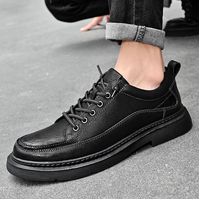 Итальянская модельерская мужская обувь. Деловая повседневная обувь. Мужская формальная мужская высококачественная уличная водонепроницаемая рабочая обувь в британском стиле.
