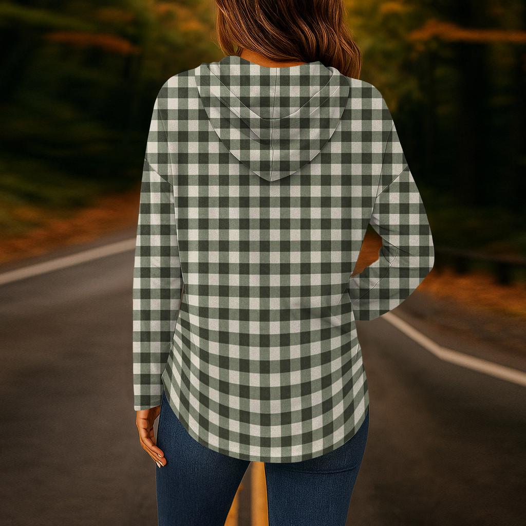 Женские модные толстовки с капюшоном V-образным вырезом с длинным рукавом и цветочным принтом на шнурке, повседневные свободные пуловеры