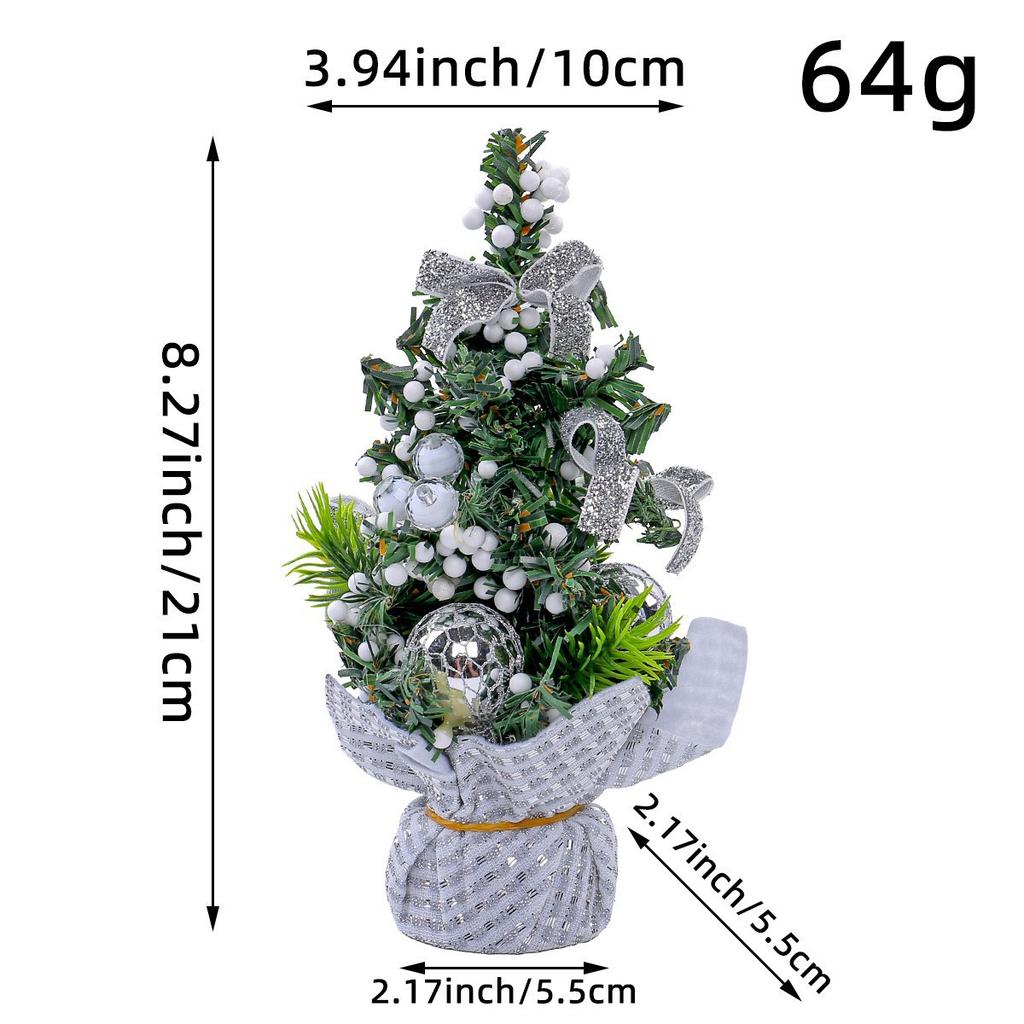 Christmas Tree 20CM Mini Set Table Decoration for Children Small Decorative Christmas Ball Home Decor