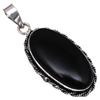 Pendant Black Spinal Gemstone Handmade Gift For Her Silver Jewelry 2.25"