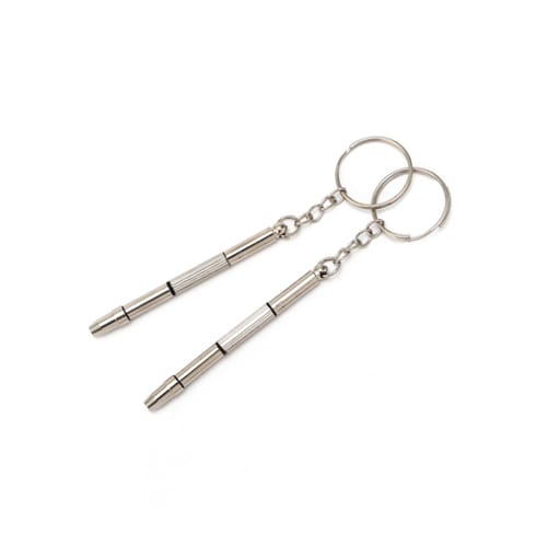 Mikankawa 4-in-1 Precision Eyeglass Screwdriver, Set of 2, for Adjusting Screws In Eyeglasses, Compatible with 2.6mm/2.4mm Hex, 1.7mm Minus, and 1.7mm