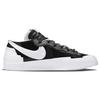 Nike Черные лакированные кроссовки унисекс Sacai x Blazer Low White DM6443-001