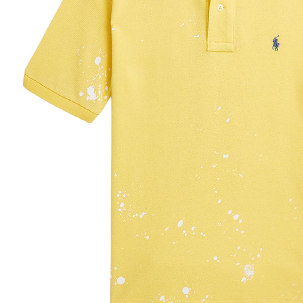 Рубашка-поло Polo Ralph Lauren SS24 Логотип с эффектом брызг Вышивка Короткий рукав Детские топы Желтый CWPOKNIY8021120-730