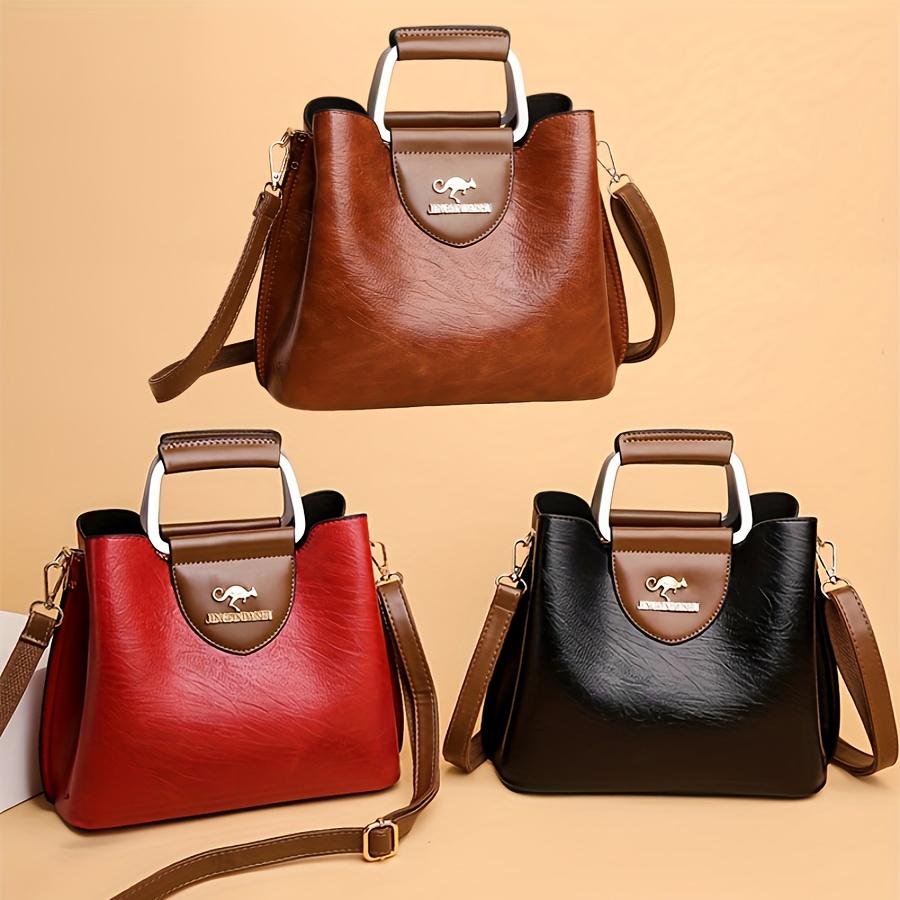 Women's Tote Bag with Multiple Pocket, Vintage Crossbody Bags for Women Daily Handbag Shoulder Bag, Phone Purse Pouch