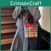 Splicing Checkered Fashion Pattern Women Casual Shoulder Bag For Use Daily