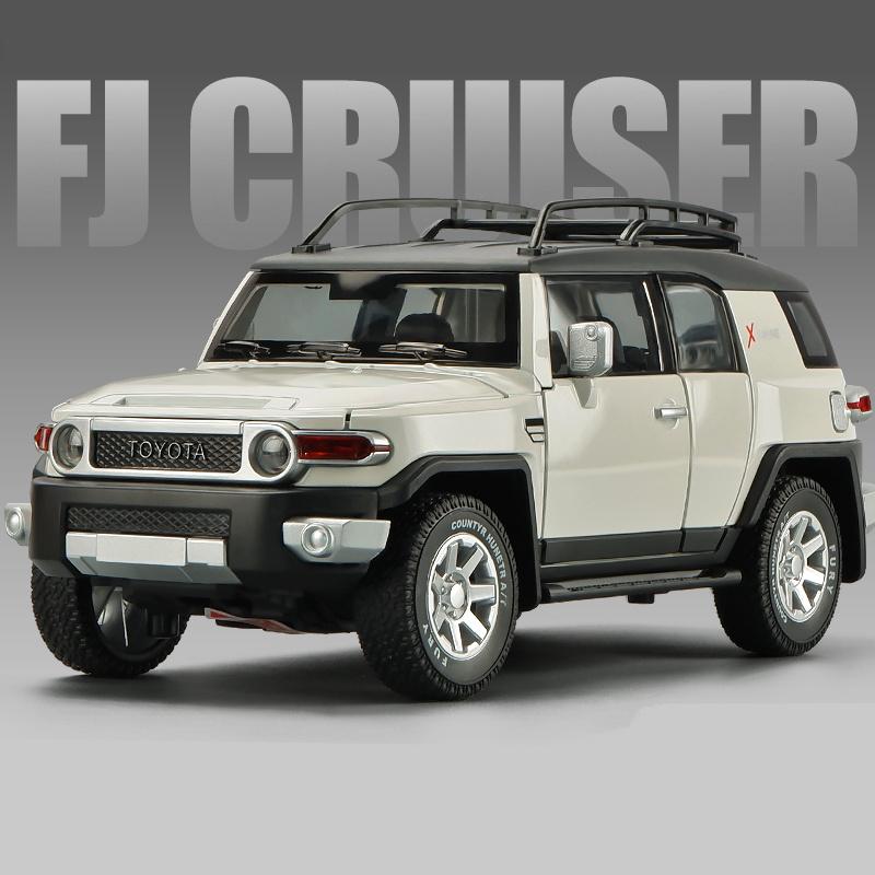 1/24 Toyota Fj Cruiser Внедорожник Модель Автомобиля из Сплава Литье под Давлением Металл Внедорожные Машины Модель Автомобиля Симуляция Звук Свет Детские Игрушки Подарок