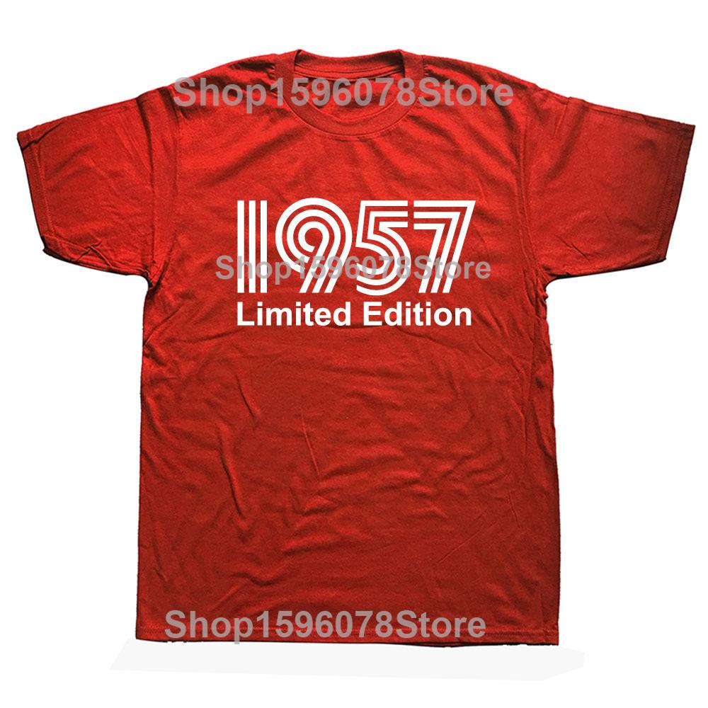 1957 Limited Edition Funny Graphic T-Shirt Mens Summer Style Fashion Short Sleeves Streetwear T Shirts