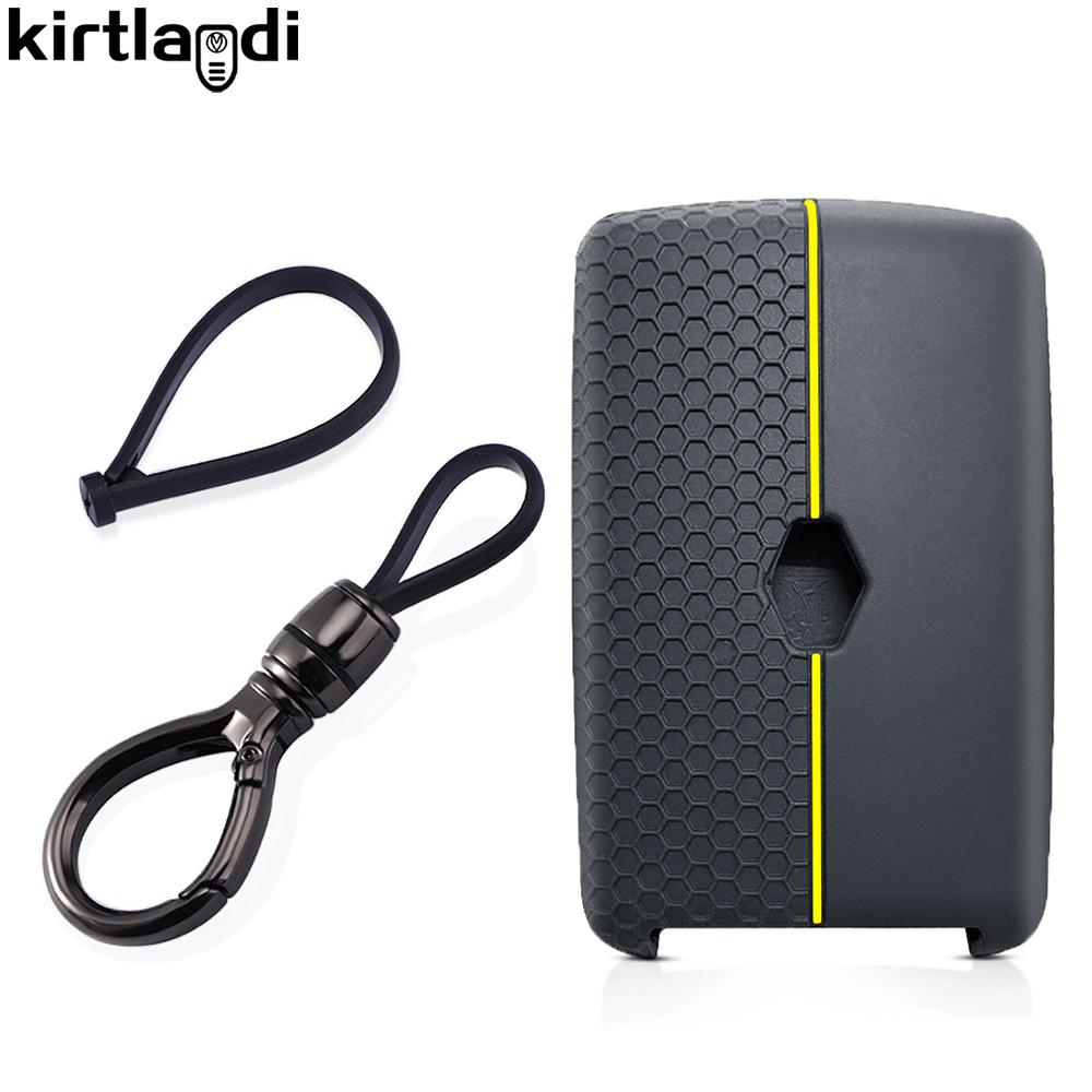 Для Renault Clio Megane Arkana Captur Koleos Zoe Espace Scenic Sandero Kadjar Dacia Duster Силиконовый чехол-картхолдер для ключа-брелока автомобиля