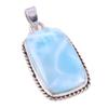 Natural Republic Ларимар Драгоценный камень 925 Стерлинговое серебро Подвеска 1,50'' m2V65