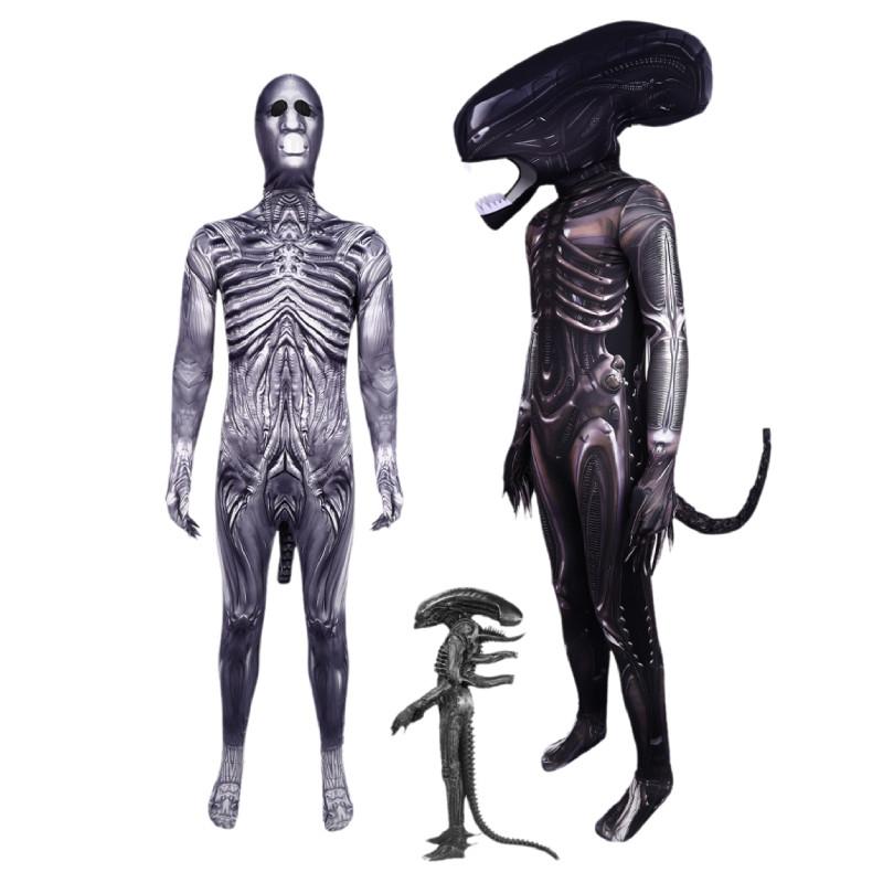 Alien Cosplay Romulus Xenomorph Predator Jumpsuit Adult Kids Bodysuits Costumes