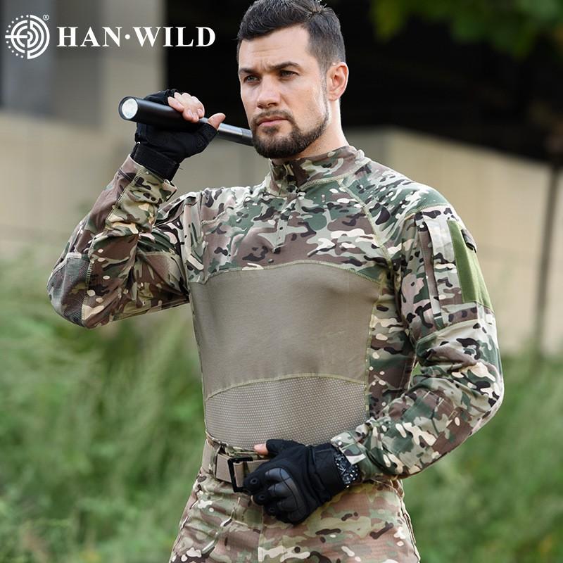 Men Women Camo Tactical Training Shirt Long Sleeve Breathable Hiking Camping Outdoor Running Sport Top