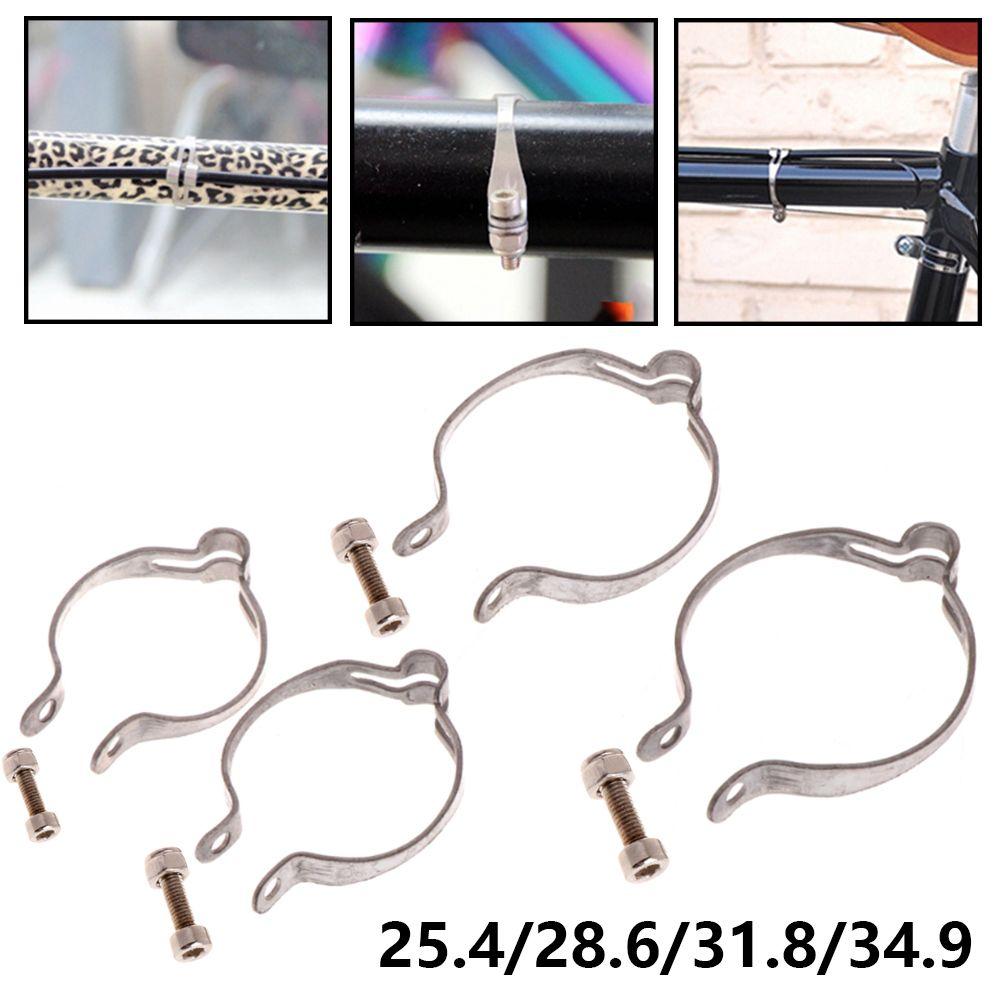 4 Sizes Stainless Steel Bike Parts Pipe Buckle Brake Line Clamp Wire Fixed Ring Cable Clip