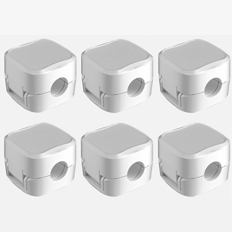 1/3/6PCS Magnetic Cable Clips Cable Smooth Adjustable Cord Holder Under Desk Cable Management Wire Keeper Cable Organizer