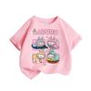 Детская футболка с круглым вырезом Labubu, футболка для девочек, повседневная модная универсальная милая одежда с рисунком в художественном стиле