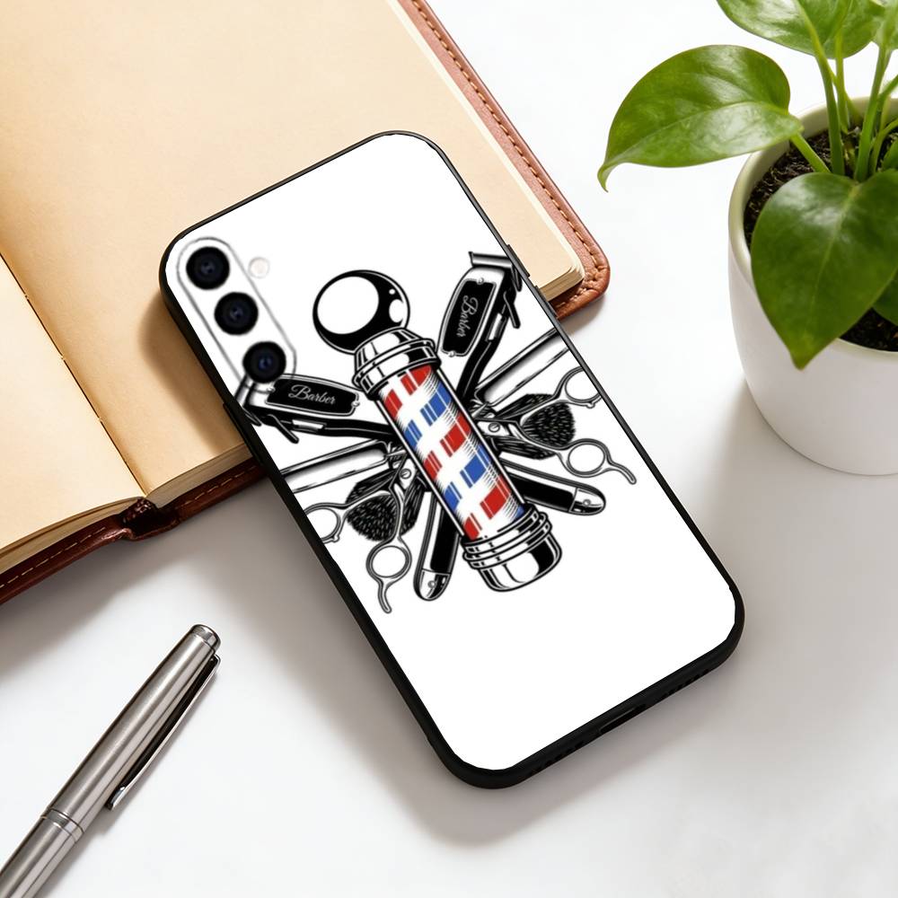 Чехол для телефона Салон Парикмахерская Стилист Волос Для Samsung Galaxy A73,A72,A71,A70,A53,A52,A51,Другие Мягкий Черный Чехол