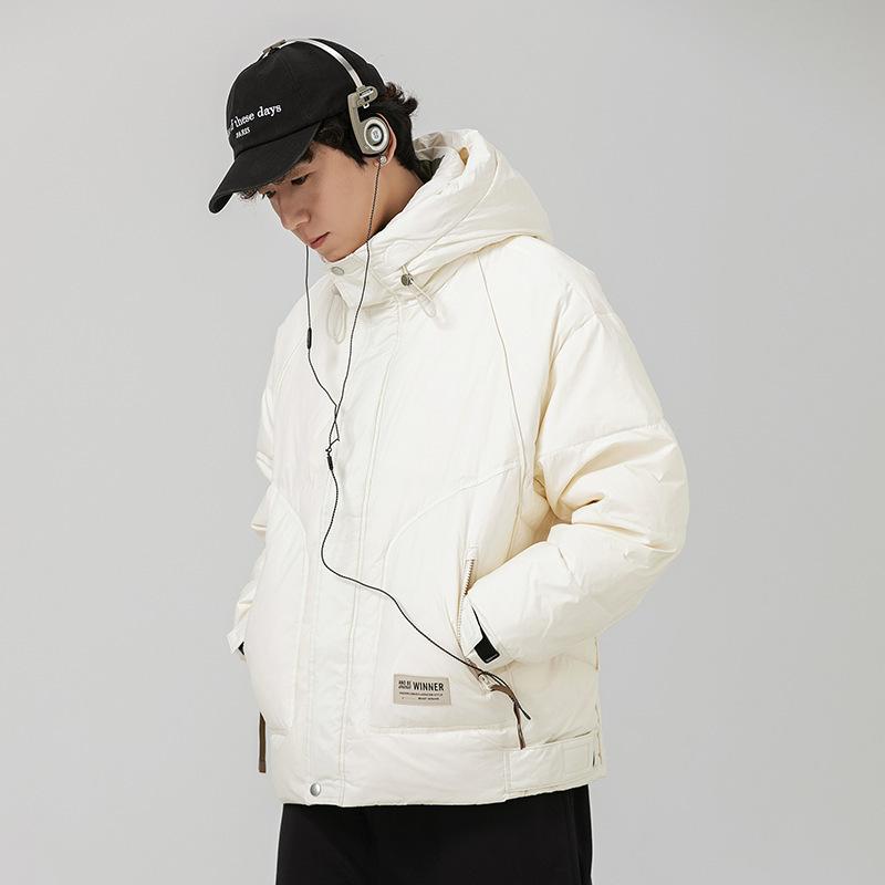 Модная брендовая куртка-пуховик с капюшоном высокого класса, мужская новая зимняя ветрозащитная теплая куртка, модная мужская одежда