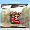 Themed Christmas Reindeer Socks Pattern Acrylic Pendant For Decoration Holiday