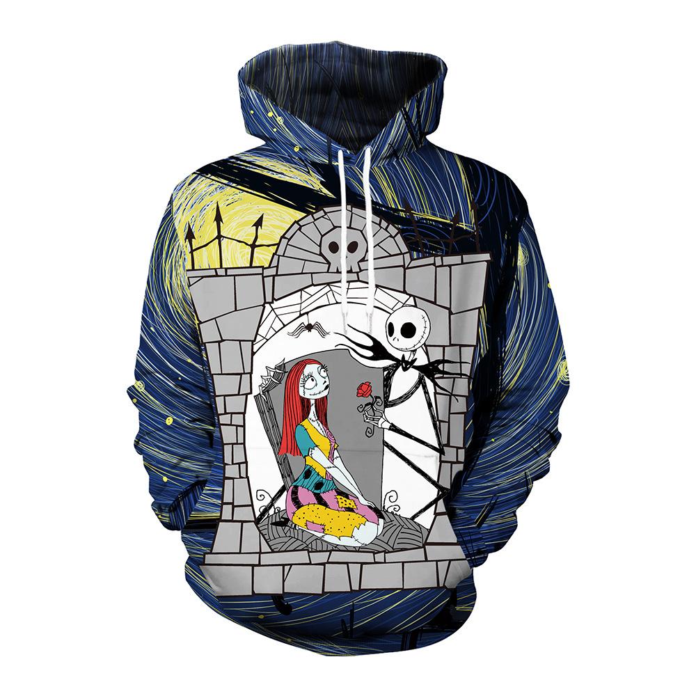 Осень и зима новый мультяшный мультяшный цифровая печать свитер на Хэллоуин