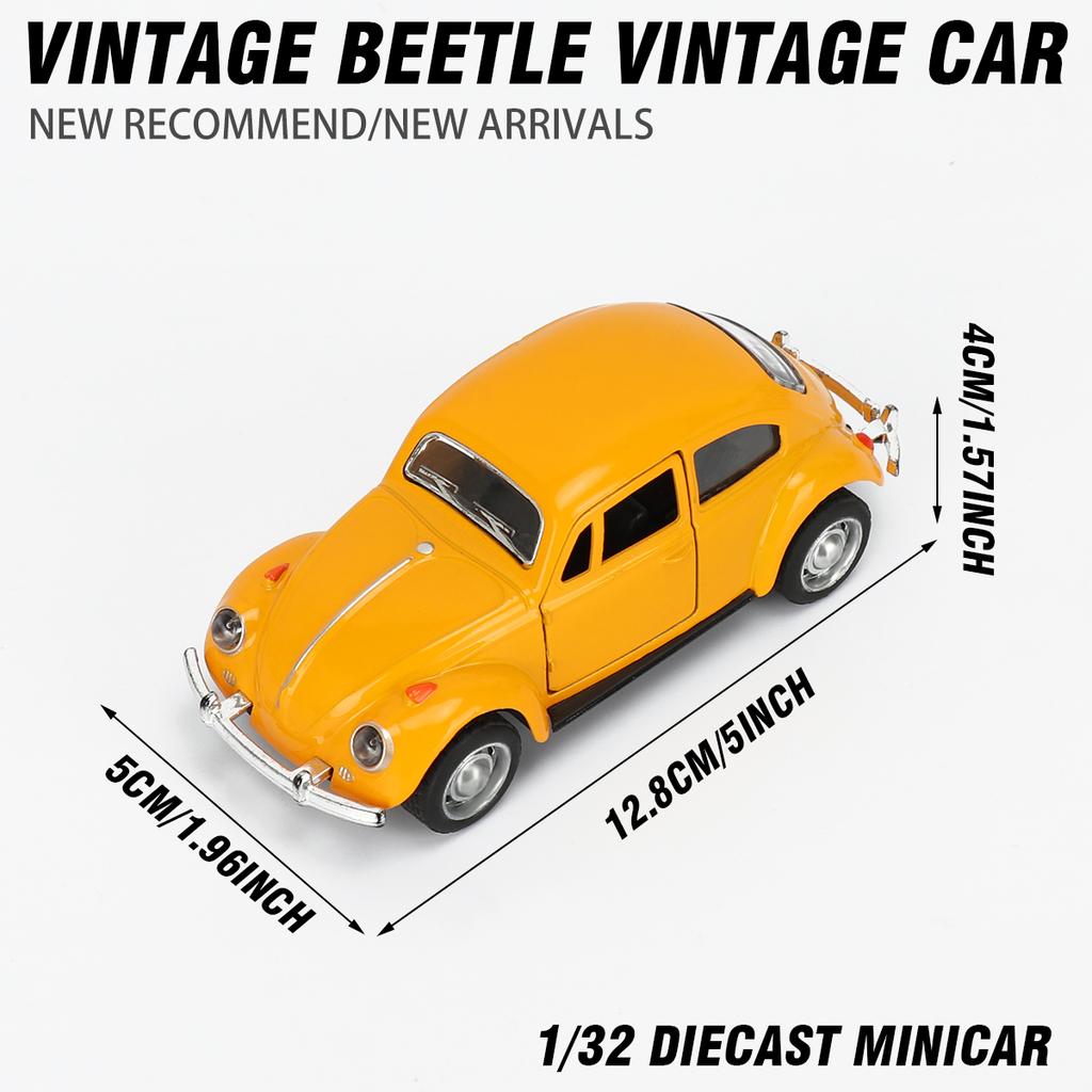 1:32 Декорация Автомобиля Аксессуары Для Перевозки Автомобилей Подарок Мальчику Модель Автомобиля Из Сплава Жук Винтажный Открывающиеся Двери Детская Игрушка