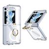 Чехол для Samsung Z Flip 7 6 5 Беспроводная зарядка прозрачный кольцо-подушка безопасности складной экран защитный от падения чехол полное покрытие однотонный