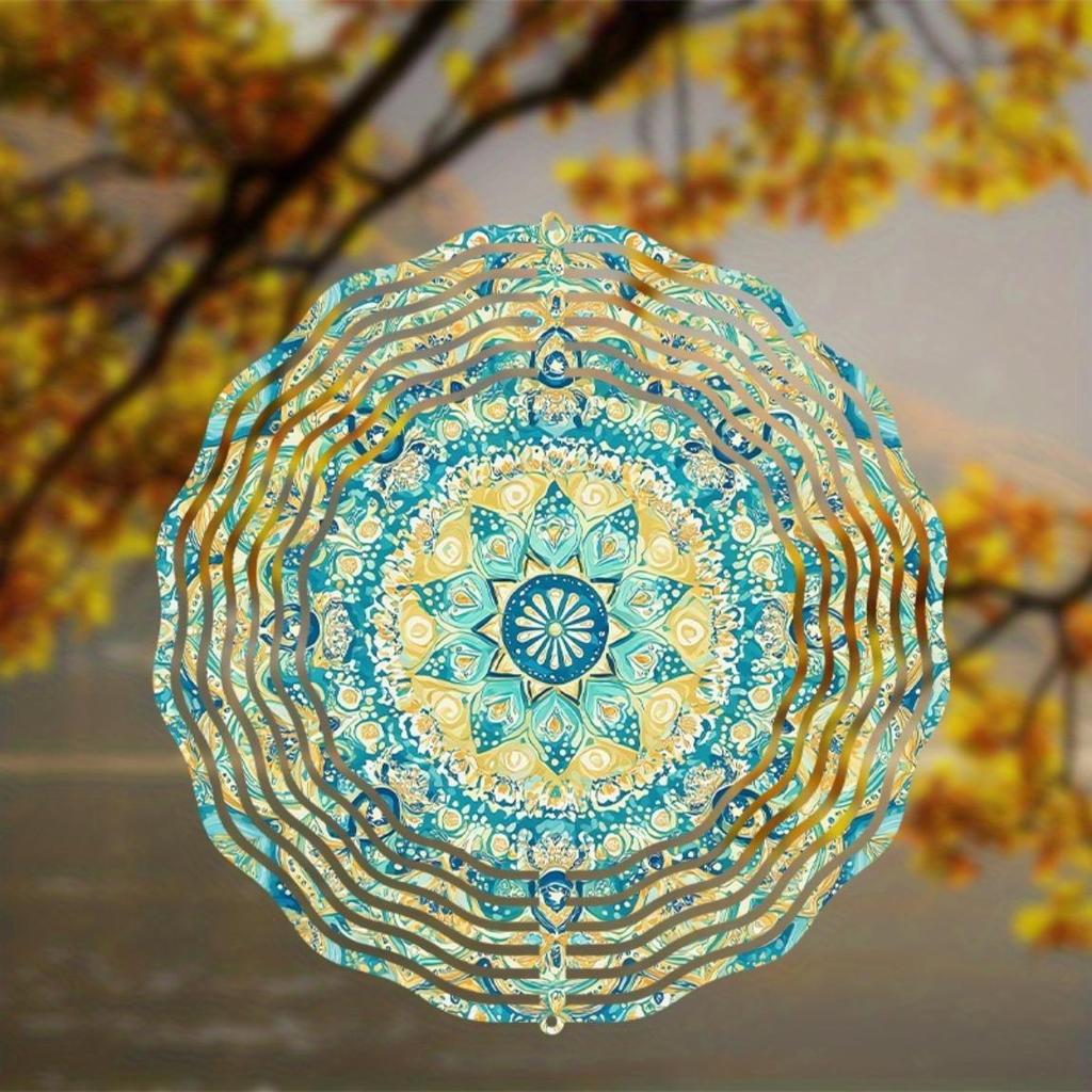 10 Inch Hanging Wind Spinner Bohemian Style Decor with 360 Degree Rotating Hook for Garden Balcony Yard Summer Spring Outdoor Decoration Gift