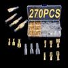 Yellow Crimp Terminal Block Set Transparent  Cover Male Female Docking Terminal Connector