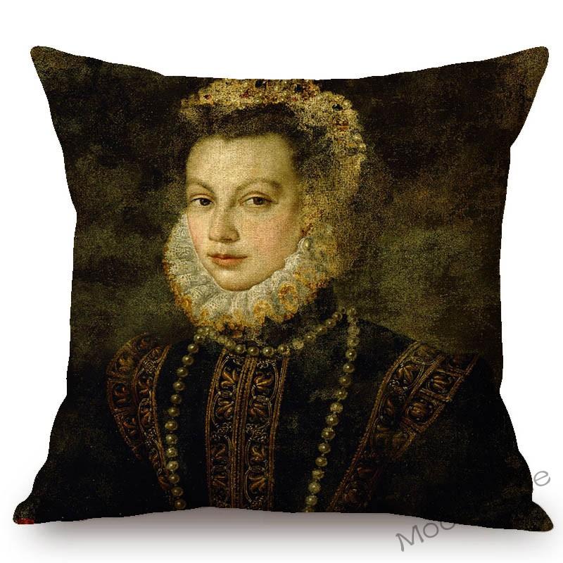 Italian Sofonisba Anguissola Last Renaissance Female Painter Portrait Woman Lady Art Sofa Pillow Case Cotton Linen Cushion Cover