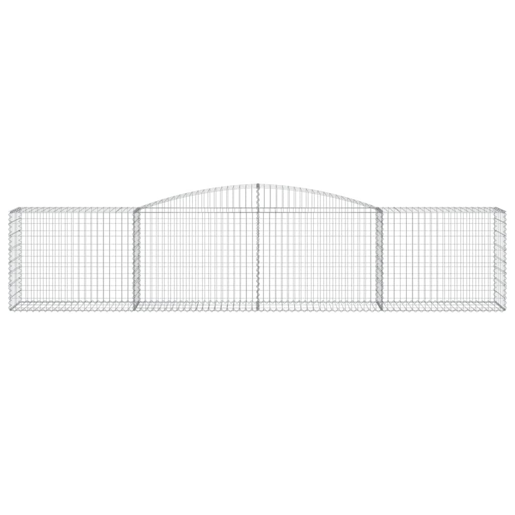 Gabion Baskets with High Arch 2 pcs 400 x 50 x 80 100 cm Galvanized Iron