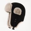 Unisex Winter Suede Lei Feng Hat - Windproof, Warm with Earmuffs, Thick Korean Style for Cycling