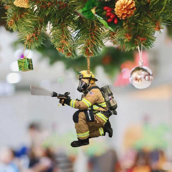Рождественская елка, украшение пожарного со шнурком, широко используемое автомобильное зеркало заднего вида, подвеска пожарного, подвесное украшение