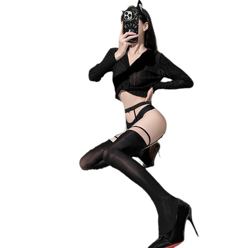 Сексуальные женские чулки, чулки с подвязками, интегрированные носки, гольфы, масляные черные шелковые тонкие чулки