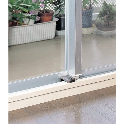 Nomura Tech Wind Lock Jumbo Auxiliary Lock for Sash and Sliding Doors, Silver, N-1046