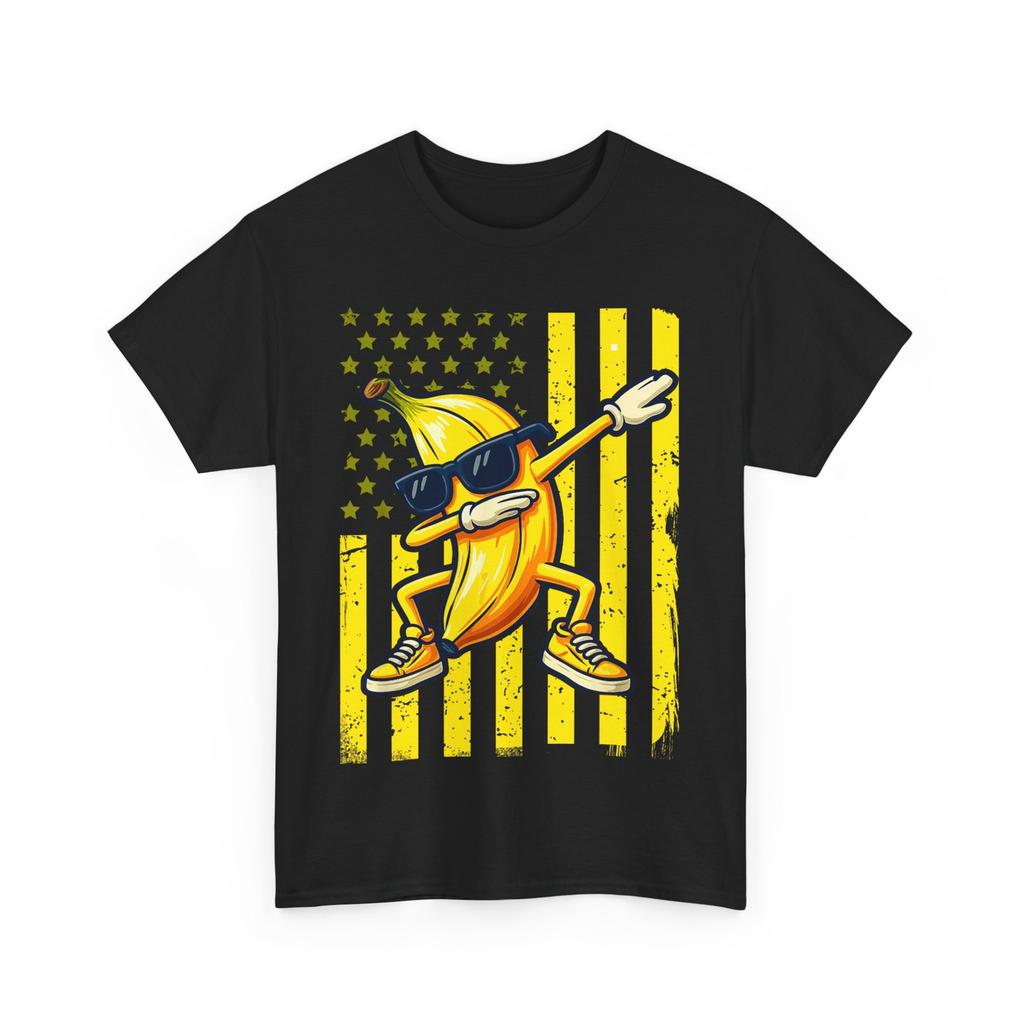 Banana American Flag Shirt, Dabbing Banana Lovers Funny Shirt