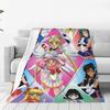 S-Sailor M-Moon Anime Blanket Quality Warm Throw Blanket Winter Picnic Outdoor Comfortable Bedspread
