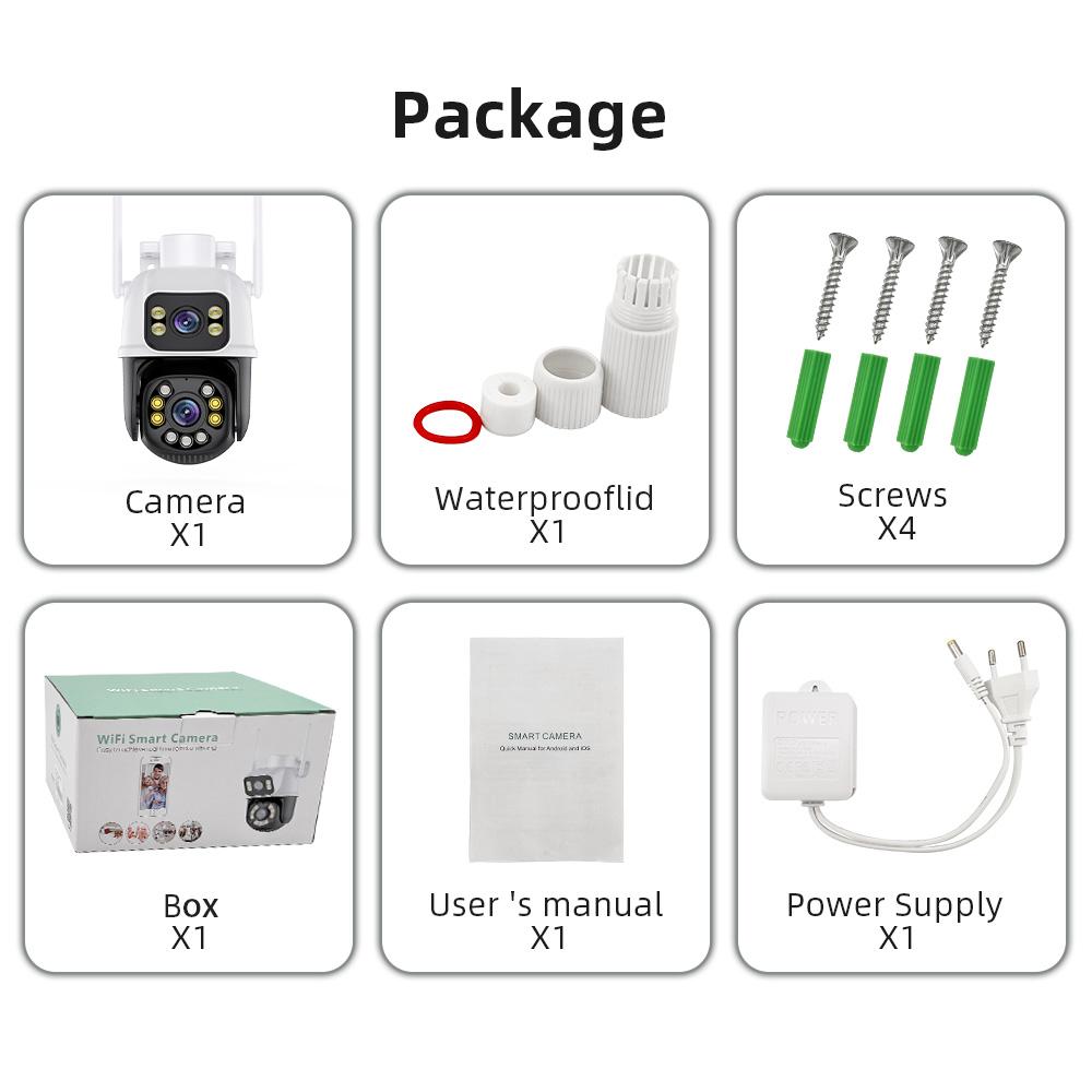 8-мегапиксельная камера видеонаблюдения Wi-Fi, водонепроницаемая беспроводная камера безопасности с искусственным интеллектом, обнаружение человека, камера видеонаблюдения Dahua IP, ночное видение
