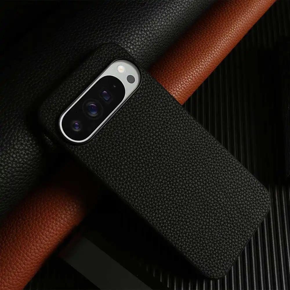 Роскошный чехол для Pixel 10 Pro, деловой кожаный чехол из коровьей кожи для Google pixel9pro 7A 8pro, полнозащитная противоударная задняя крышка