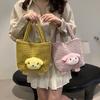 Сумка-тоут Hello Kitty Pom Pom Purin Melody с рисунком мультяшного животного для детей и подростков