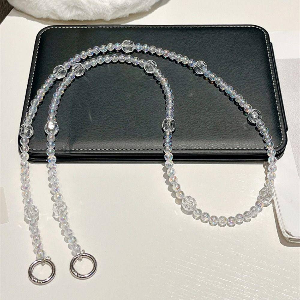 Sweet Long Crossbody Phone Chain Crossbody Cellphone Lanyard Kawaii Beads Phone Strap Bag Pendant