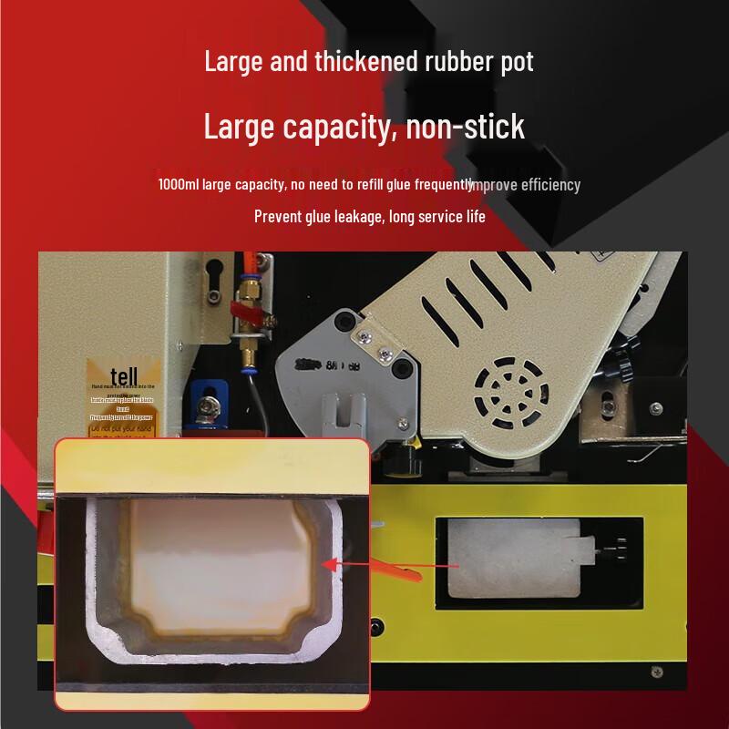 Кромкооблицовочный станок Dust Master для деревообработки с обрезчиком и полировщиком, штекер CN (адаптер в комплекте)