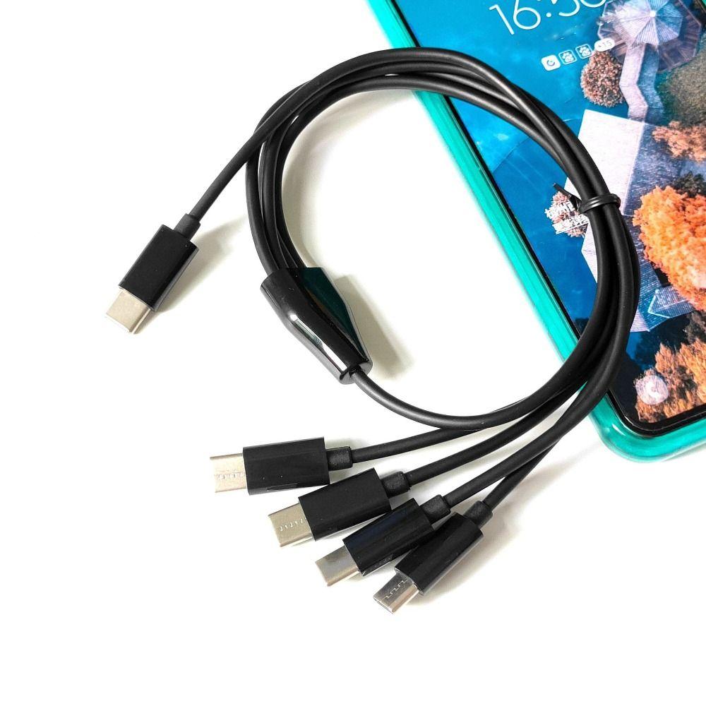 Multiple Ports Type C To 4 Type C Wire Power Supply Cord USB To 4 Port Type C Cable Charger Cable